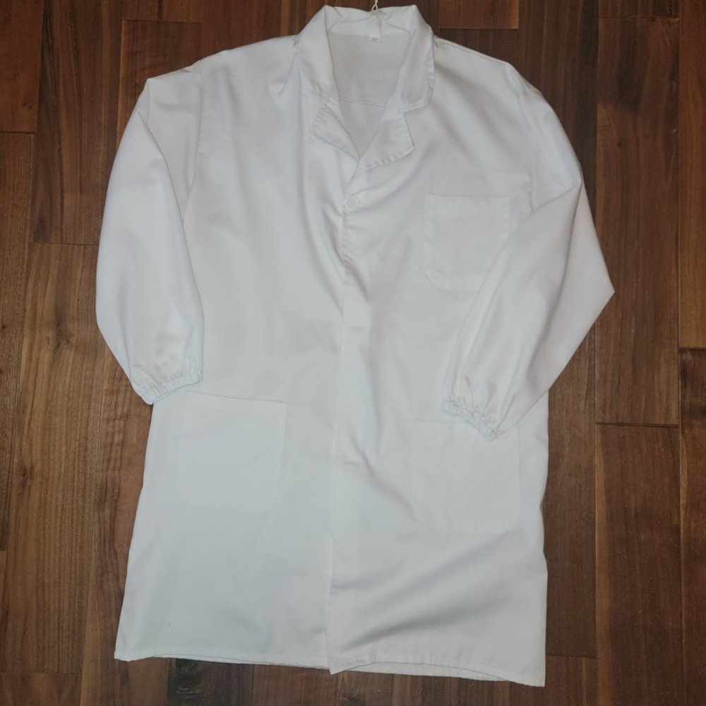Unisex Medical White Lab Coat Doctor Professional Nurse Uniform Student Costume